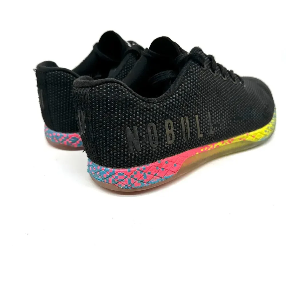 Nobull Gray Superfabric Outwork Rainbow Low Cut Trainer Sneaker Womens Size 7.5